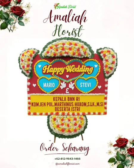Papan Bunga Pernikahan Sememi